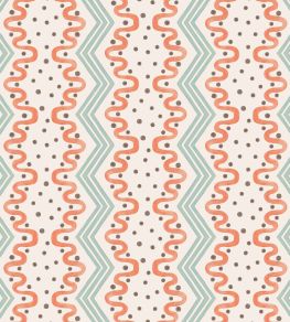 Madame Ziggle Wallpaper by Ottoline Blue and Orange Madame Ziggle Wallpaper by Ottoline Blue and Orange