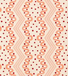 Madame Ziggle Fabric by Ottoline Pink and Coral Madame Ziggle Fabric by Ottoline Pink and Coral