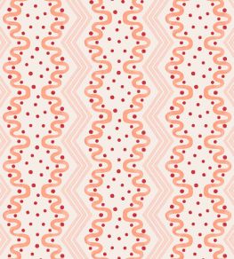 Madame Ziggle Wallpaper by Ottoline Pink and Coral