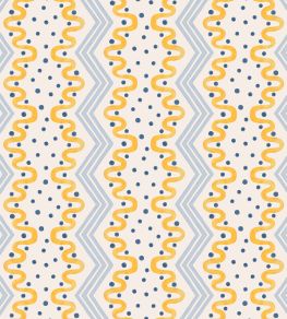 Madame Ziggle Wallpaper by Ottoline Yellow and Blue
