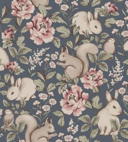 Magic Forest Wallpaper by Borastapeter Midnight Blue