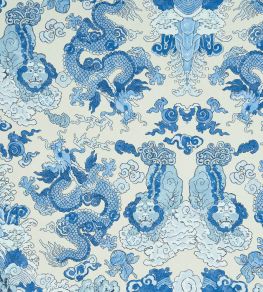 Magic Mountain Dragon Wallpaper by Schumacher Porcelain Magic Mountain Dragon Wallpaper by Schumacher Porcelain