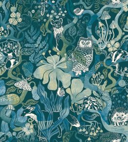 Magic Woods Wallpaper by Borastapeter Green/Blue Magic Woods Wallpaper by Borastapeter Green/Blue