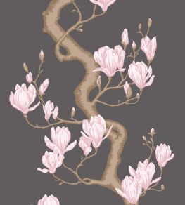 Magnolia Tree Wallpaper by Cole & Son Charcoal & Soft Pink Magnolia Tree Wallpaper by Cole & Son Charcoal & Soft Pink