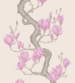 Magnolia Tree Wallpaper by Cole & Son Parchment & Soft Fuchsia Magnolia Tree Wallpaper by Cole & Son Parchment & Soft Fuchsia