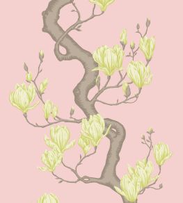 Magnolia Tree Wallpaper by Cole & Son Rose Pink & Soft Lemon