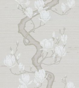 Magnolia Tree - Raw Slub Silk Wallpaper by Cole & Son Soft Cream & Powder Magnolia Tree - Raw Slub Silk Wallpaper by Cole & Son Soft Cream & Powder