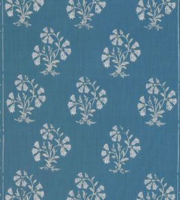 Maharani Block Print Fabric by Barneby Gates Jaipur Blue Maharani Block Print Fabric by Barneby Gates Jaipur Blue