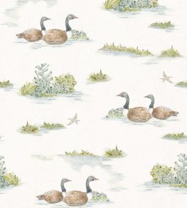 Mallard Duck Wallpaper by Coordonne Sage Mallard Duck Wallpaper by Coordonne Sage