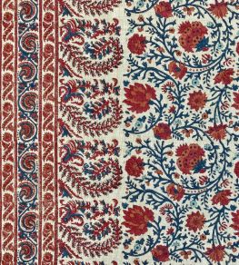 Mallow Border Fabric by Ian Sanderson Bordeaux Mallow Border Fabric by Ian Sanderson Bordeaux