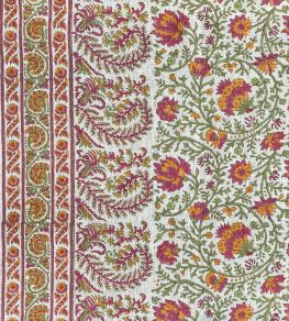 Mallow Border Fabric by Ian Sanderson Chilli Mallow Border Fabric by Ian Sanderson Chilli