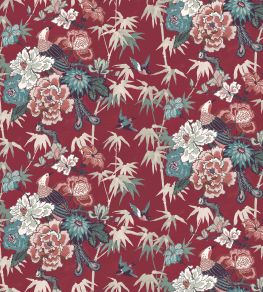 Maluku Fabric by Arley House Claret Maluku Fabric by Arley House Claret