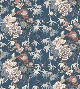 Maluku Fabric by Arley House Prussian Blue Maluku Fabric by Arley House Prussian Blue