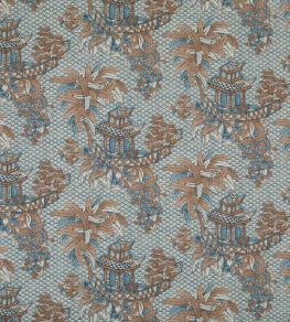 Mandalay Fabric by Marvic Blue/Flax Mandalay Fabric by Marvic Blue/Flax