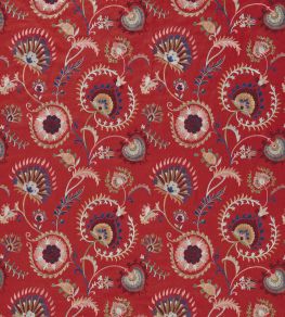 Mandana Fabric by Nina Campbell Red/Blue/Multi