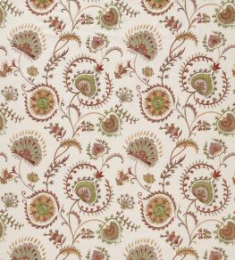 Mandana Fabric by Nina Campbell Sage/Russet/Ivory Mandana Fabric by Nina Campbell Sage/Russet/Ivory