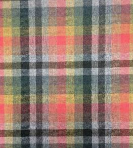 Mandarin Plaid Fabric by Ian Sanderson Flame Mandarin Plaid Fabric by Ian Sanderson Flame