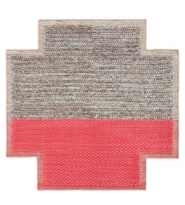 Mangas Space Square Plait Rug by GAN Coral Mangas Space Square Plait Rug by GAN Coral