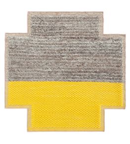 Mangas Space Square Plait Rug by GAN Yellow Mangas Space Square Plait Rug by GAN Yellow