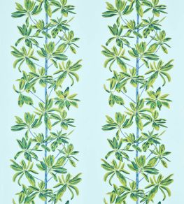 Mangrove Tree Fabric by Thibaut Turqoise Mangrove Tree Fabric by Thibaut Turqoise