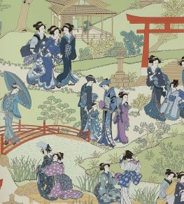 Geishas Wallpaper by Manuel Canovas Indigo Geishas Wallpaper by Manuel Canovas Indigo