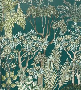 Morny Wallpaper by Manuel Canovas Bleu Canard Morny Wallpaper by Manuel Canovas Bleu Canard
