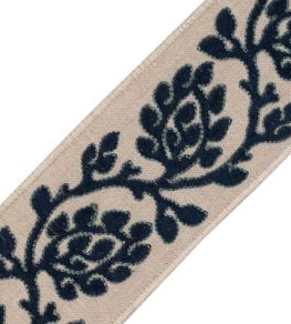 Mare Embroidered Border Trimming by Samuel & Sons Marine Mare Embroidered Border Trimming by Samuel & Sons Marine