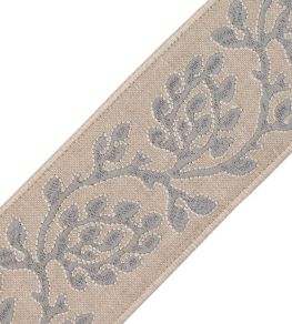 Mare Embroidered Border Trimming by Samuel & Sons Pebble Mare Embroidered Border Trimming by Samuel & Sons Pebble