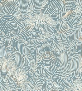 Maree Haute Wallpaper by Casamance Bleu Persan Maree Haute Wallpaper by Casamance Bleu Persan