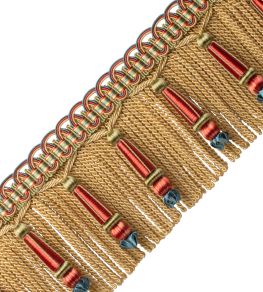 Margaux Beaded Bullion Fringe Trimming by Samuel & Sons Mandarine Margaux Beaded Bullion Fringe Trimming by Samuel & Sons Mandarine