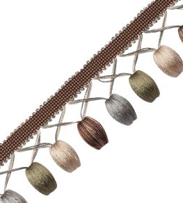 Margaux Beaded Fringe Trimming by Samuel & Sons Aubergine Margaux Beaded Fringe Trimming by Samuel & Sons Aubergine