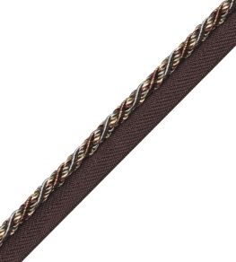 Margaux Cord With Tape Trimming by Samuel & Sons Aubergine Margaux Cord With Tape Trimming by Samuel & Sons Aubergine