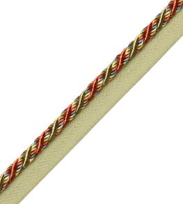 Margaux Cord With Tape Trimming by Samuel & Sons Mandarine Margaux Cord With Tape Trimming by Samuel & Sons Mandarine