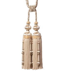Margaux Double Tassel Tieback Trimming by Samuel & Sons Ecru Margaux Double Tassel Tieback Trimming by Samuel & Sons Ecru