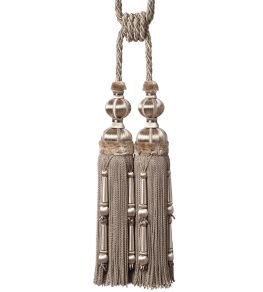 Margaux Double Tassel Tieback Trimming by Samuel & Sons Feuille D'Argent Margaux Double Tassel Tieback Trimming by Samuel & Sons Feuille D'Argent