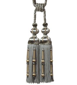 Margaux Double Tassel Tieback Trimming by Samuel & Sons Verdigris Margaux Double Tassel Tieback Trimming by Samuel & Sons Verdigris