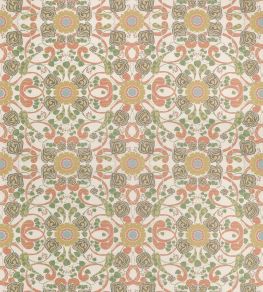 Margaux Fabric by Thibaut Apricot and Sage Margaux Fabric by Thibaut Apricot and Sage