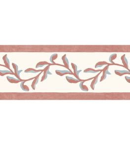 Mariana Floral Border Wallpaper by DADO Red and Blue Mariana Floral Border Wallpaper by DADO Red and Blue