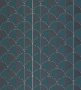 Mariette Wallpaper by Caselio Bleu nuit Mariette Wallpaper by Caselio Bleu nuit