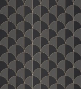 Mariette Wallpaper by Caselio Noir Mariette Wallpaper by Caselio Noir