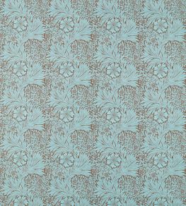 Marigold Fabric by Morris & Co Sky/Chocolate