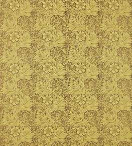 Marigold Fabric by Morris & Co Summer Yellow/Chocolate
