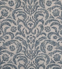 Marlborough Fabric by Fermoie Grey Blue