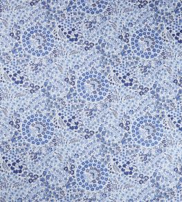 Marquess Garden in Chesham Sateen Fabric by Liberty Lapis