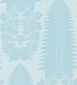 Marsden's Palm Damask Wallpaper by Zoffany Blue Stone Marsden's Palm Damask Wallpaper by Zoffany Blue Stone