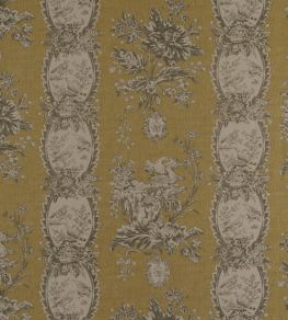 Les Oiseaux Fabric by Marvic Gold Les Oiseaux Fabric by Marvic Gold