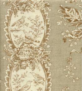 Les Oiseaux Fabric by Marvic Taupe Les Oiseaux Fabric by Marvic Taupe