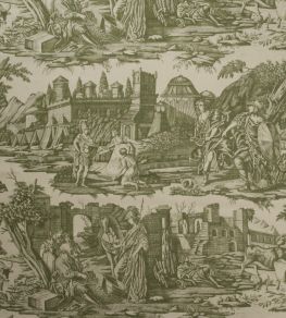 Toile Alexander The Great Fabric by Marvic Olive Toile Alexander The Great Fabric by Marvic Olive