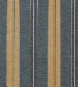 Misa Moire Stripe Fabric by Marvic Blue/Gold