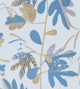 Matisse Leaf Wallpaper by Thibaut Lavender and Blue Matisse Leaf Wallpaper by Thibaut Lavender and Blue